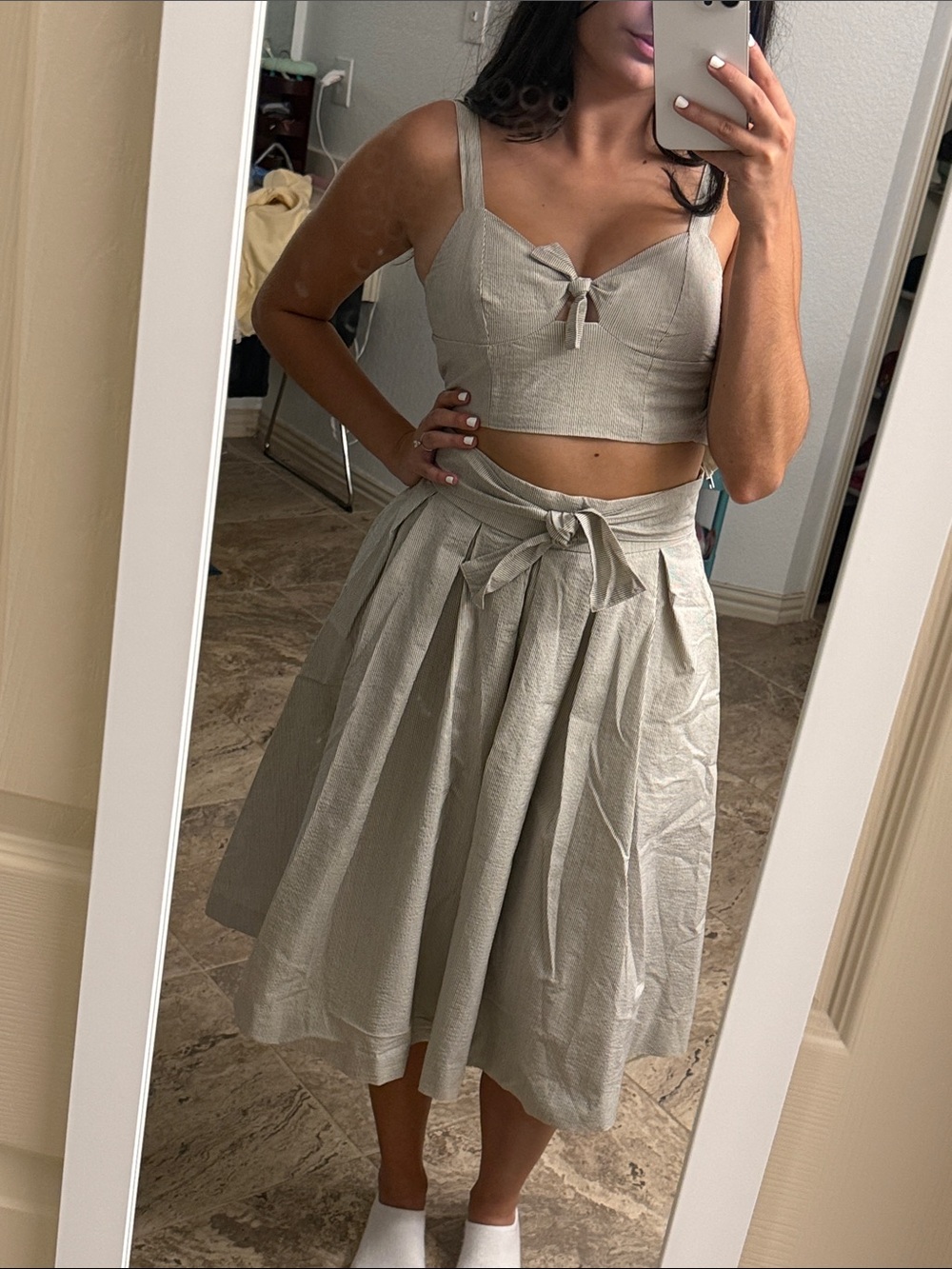 H&M Top and matching midi skirt